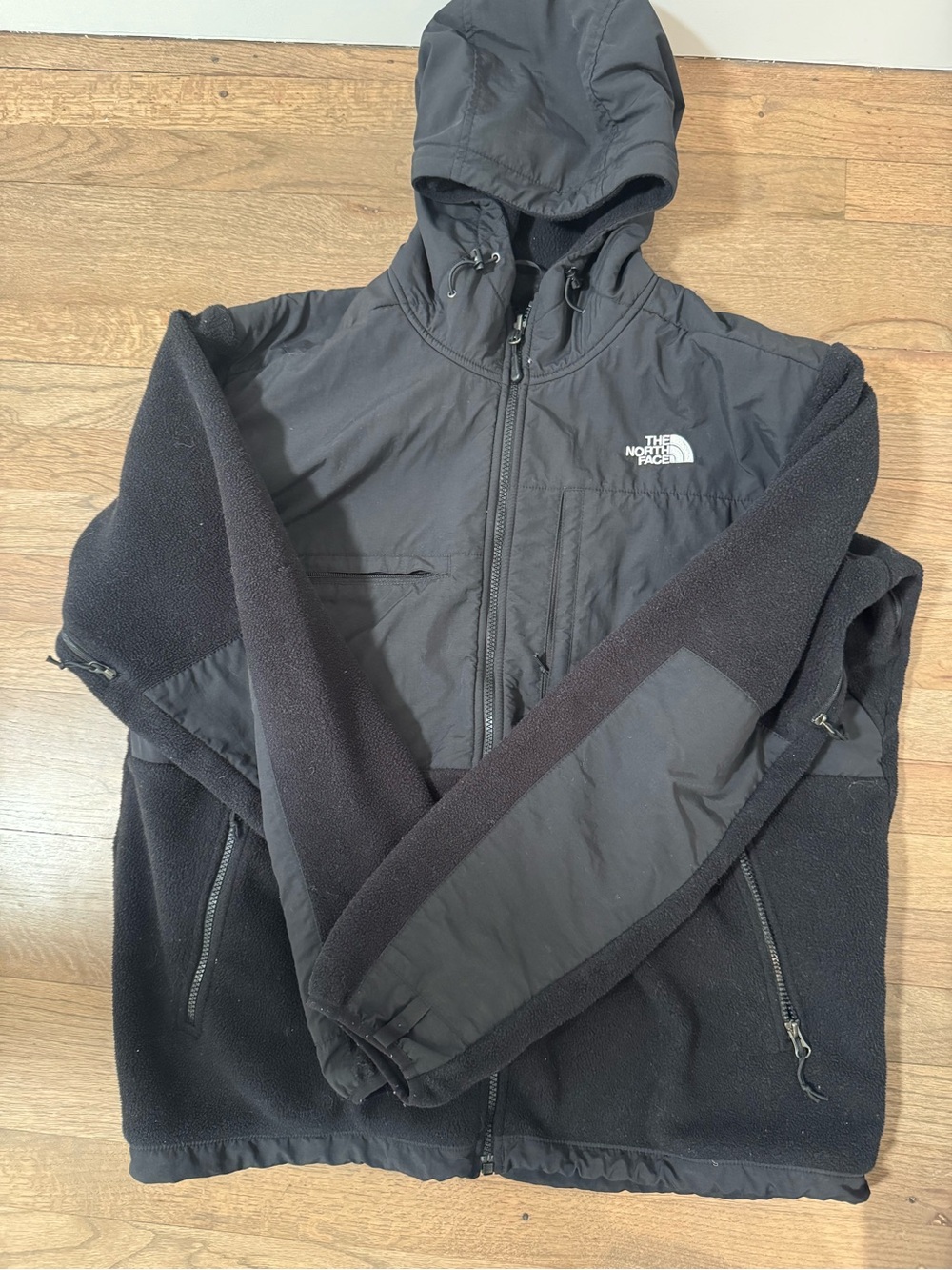 The North Face Black Hooded Denali Fleece Jacket